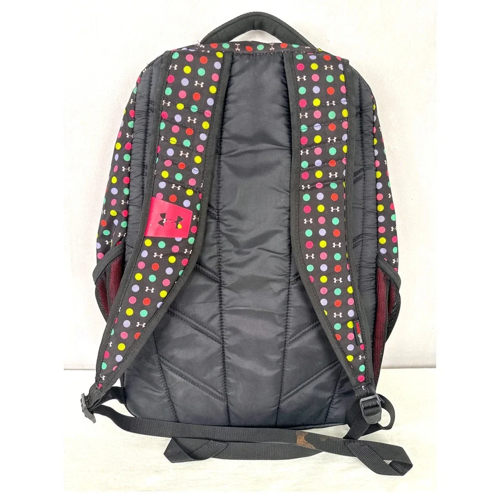 Under Armour Storm 1 Backpack Black Neon Polka Dot Laptop Bag Athletic School